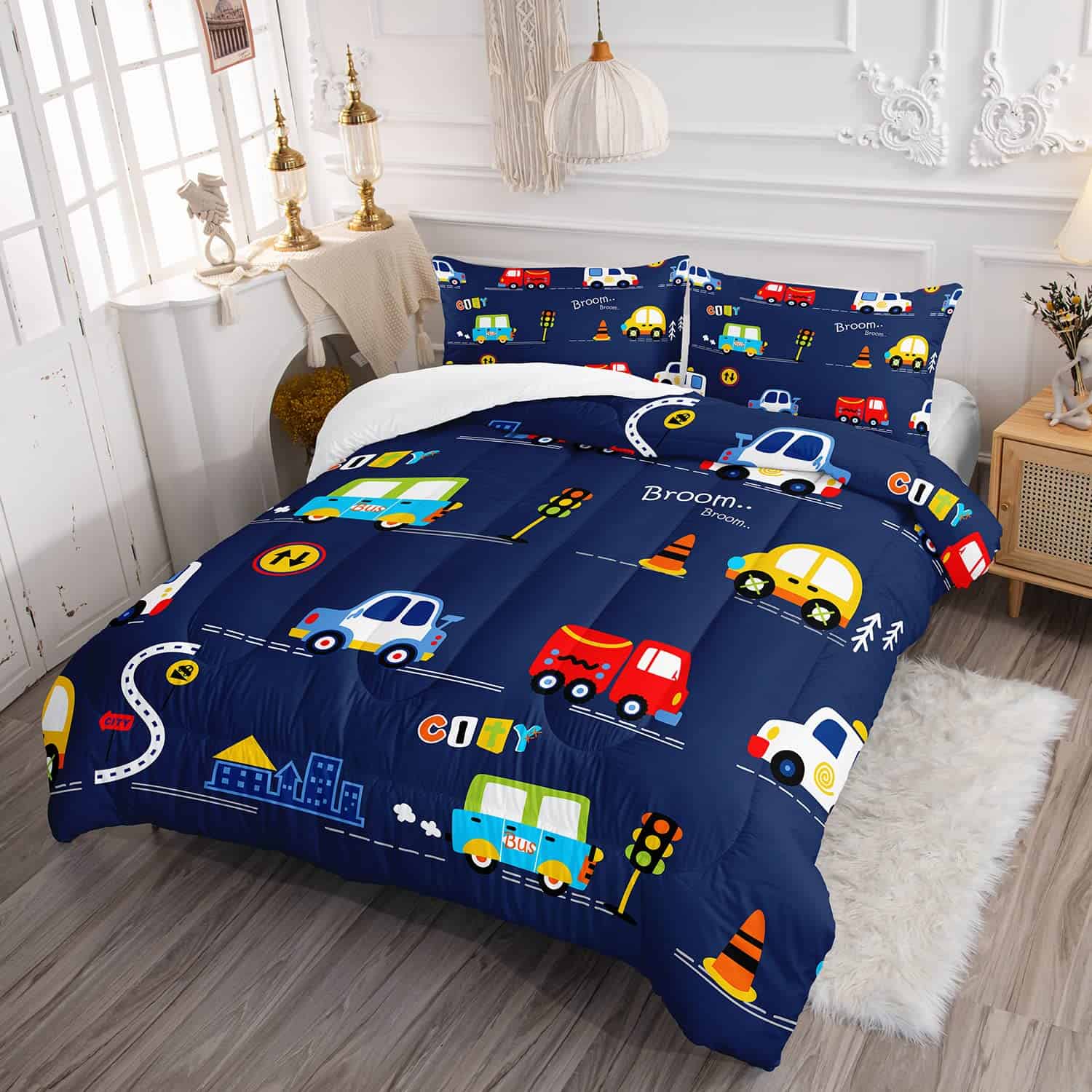 Edredón Estampado de Dibujos Animados de Coches, Juego de - Imagen 3