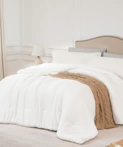 Juego de edredón extragrande Queen Quataly blanco, 3PCS