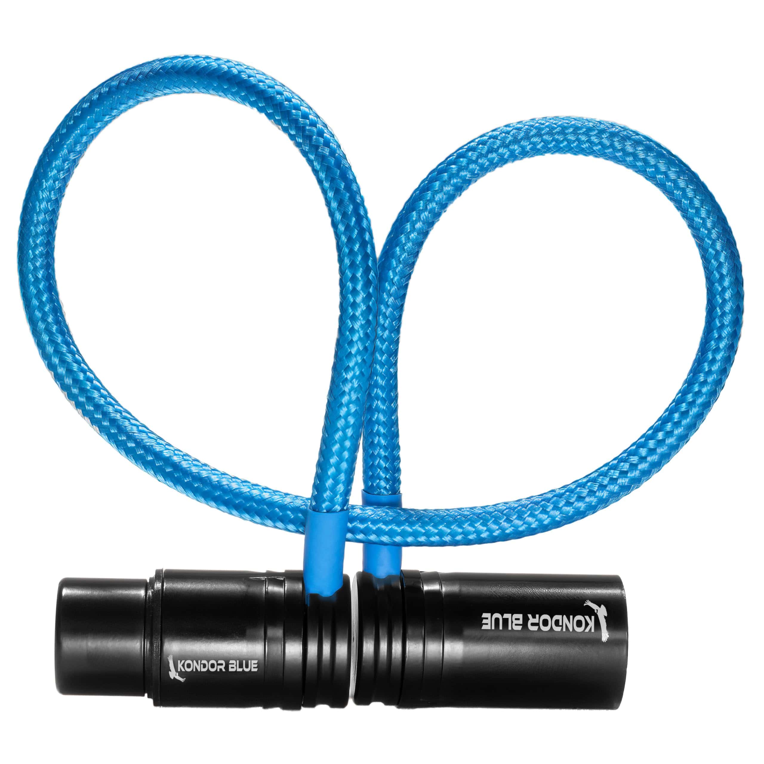 Cable XLR Recto Trenzado de Bajo Perfil de 16" KONDOR BLUE - Imagen 4
