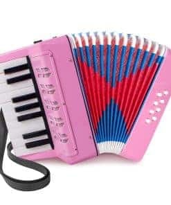 Acordeón de 17 teclas para niños 8 bajos con correas para