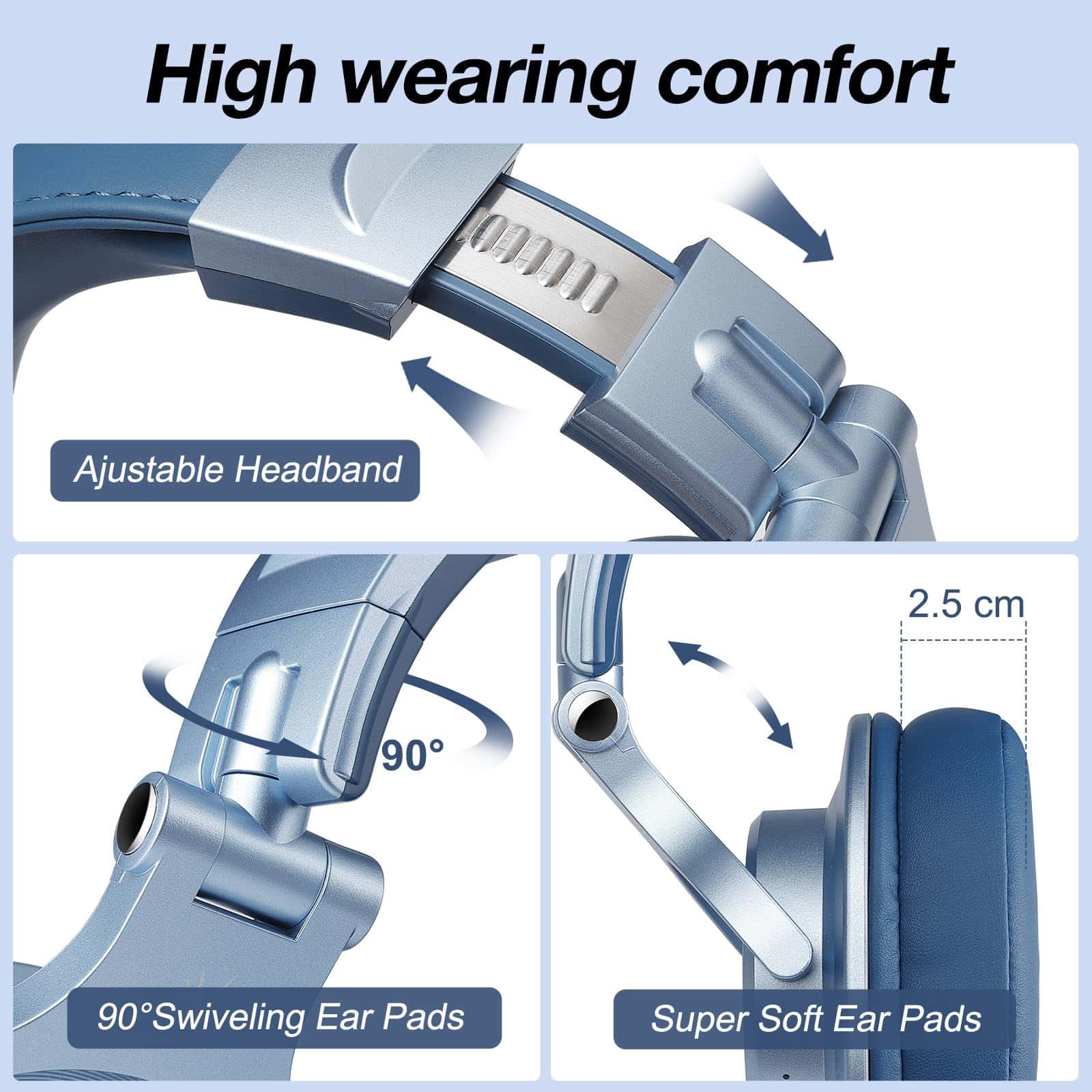 Audífonos Over Ear Bluetooth OneOdio A70, Audífonos - Imagen 7