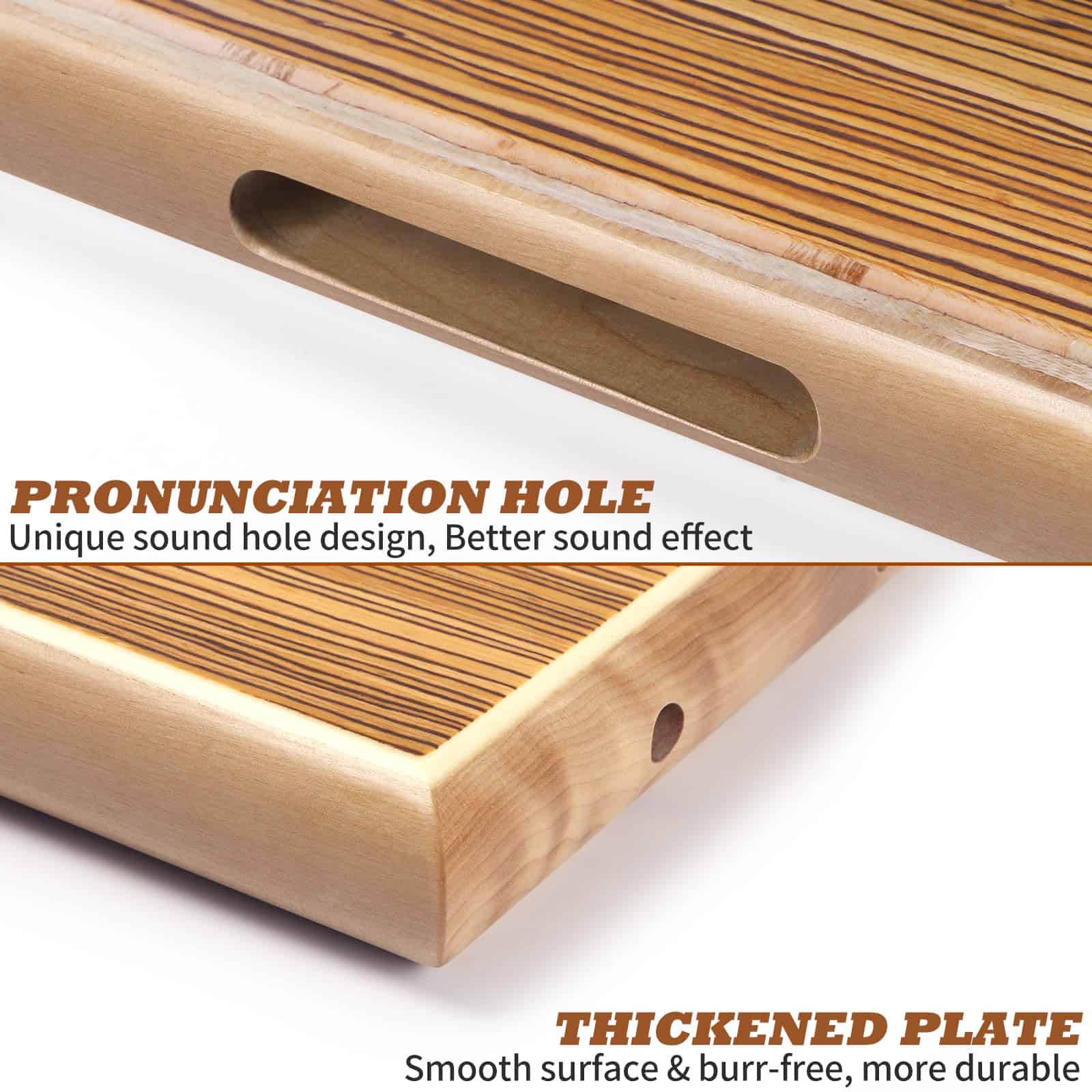 Cajon, Cajón de 12 * 9.4 * 1.7'', Caja de Tambores Portátil - Imagen 6