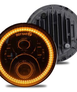 HARPUOU 7 Pulgadas Faros Redondos LED con Halo DRL Blanco