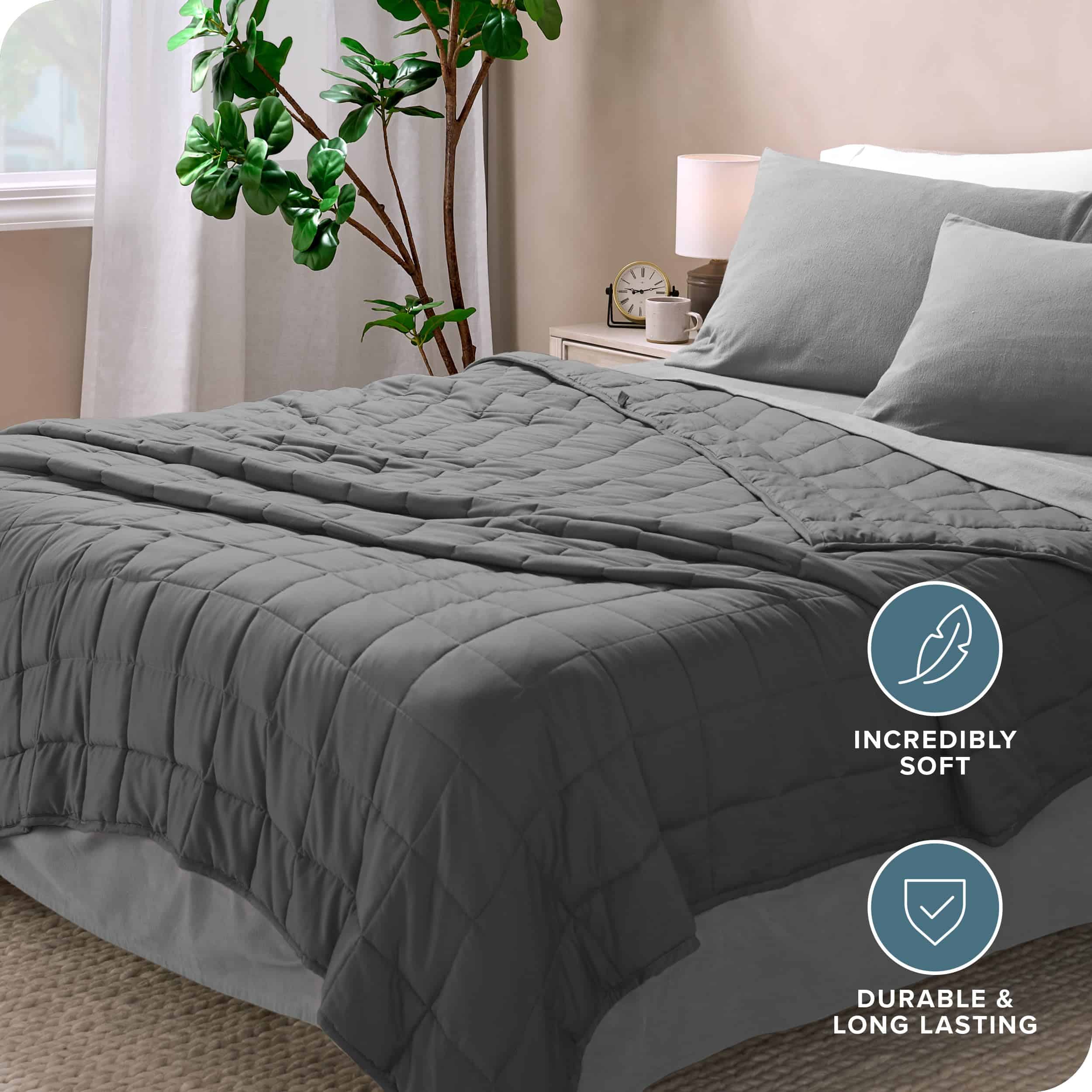 Manta Ponderada Bare Home Tamaño Queen 22lb -Gris - Imagen 4