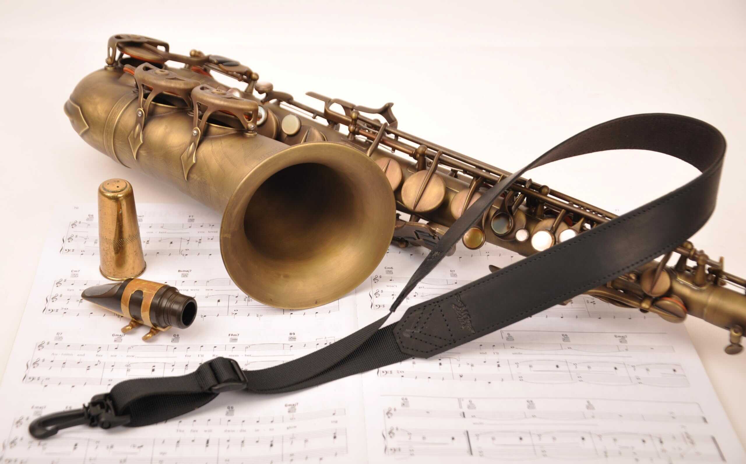 Correa de Cuero para Saxofón MG Leather Work -Negro - Imagen 4