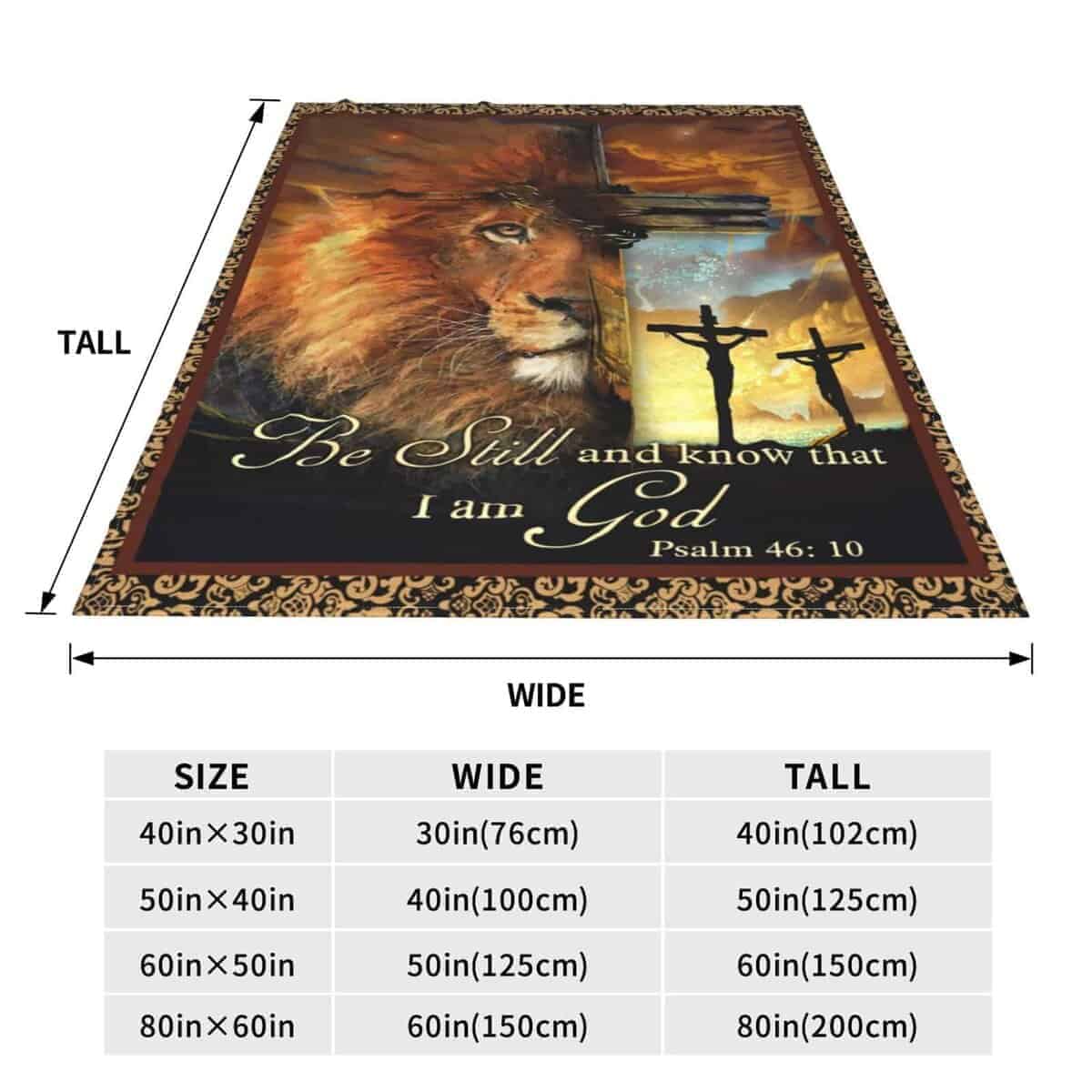 Manta Cristiana de Jesús León Rey Cruz Decorativa Manta de - Imagen 5