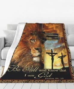 Manta Cristiana de Jesús León Rey Cruz Decorativa Manta de