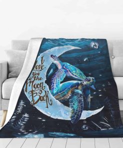 Manta Tortuga Luna Decoración Inspiradora Manta para