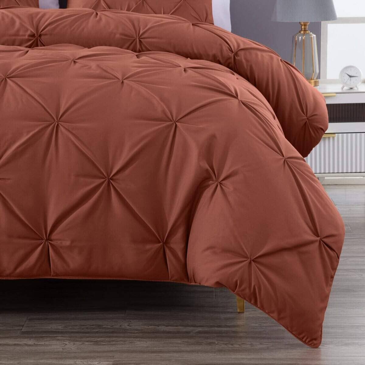 Juego de Edredón Berlin Terracota Chezmoi Collection Queen, - Imagen 5
