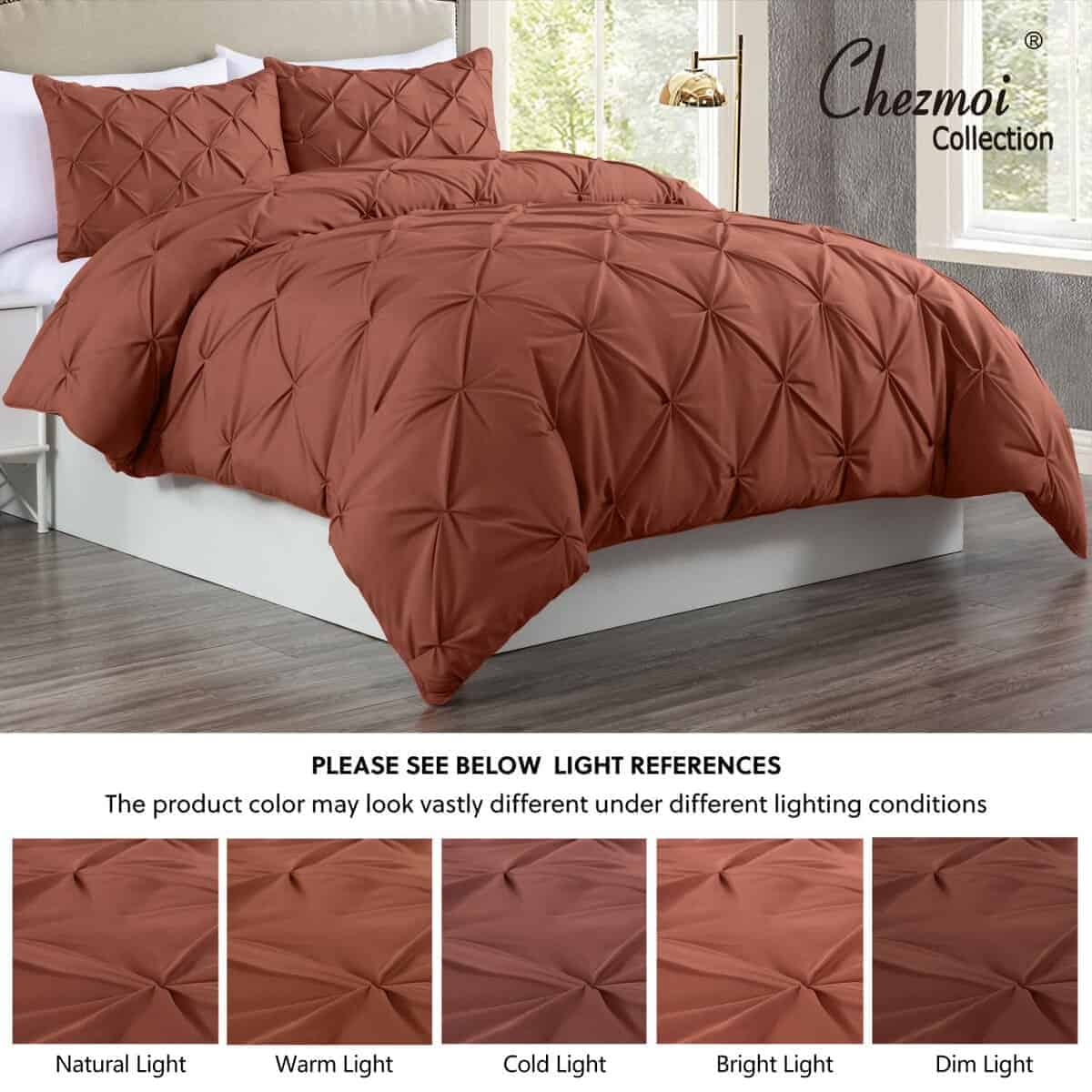 Juego de Edredón Berlin Terracota Chezmoi Collection Queen, - Imagen 6