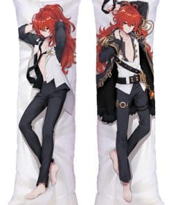 Funda de cojín de Genshin Impact Diluc Pillow Case Peach
