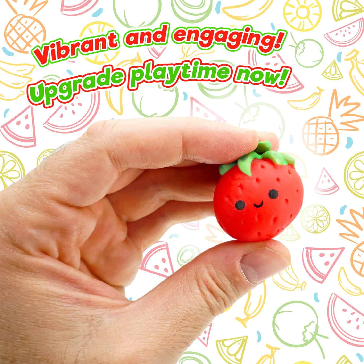 JA-RU Mini Fruits Mochi Squishy Toy (8 Buckets, 120 - Imagen 7