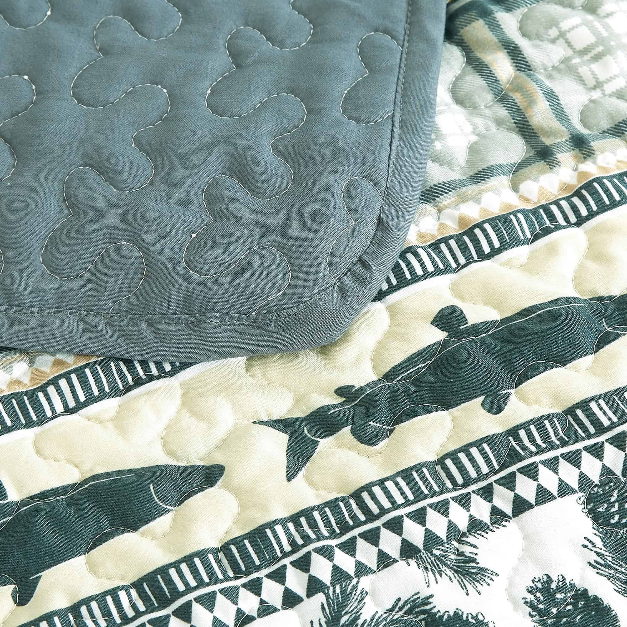 Juego de Colcha Chezmoi Collection Lake 3 Piezas Queen - - Imagen 8