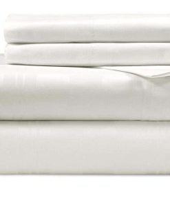 Juego de Sábanas a Rayas de 300 Hilos 100% -Multirrayas Blan