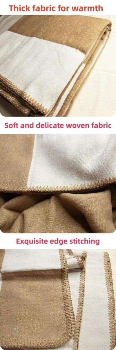 Manta Suave de Punto de Cachemira Falsa Mantas de Tiro - Imagen 7