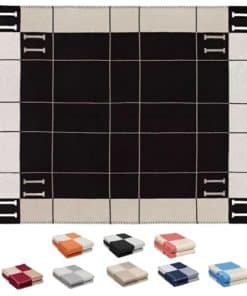 Manta Suave de Lana Falsa de Cachemira Cuadros Gruesa