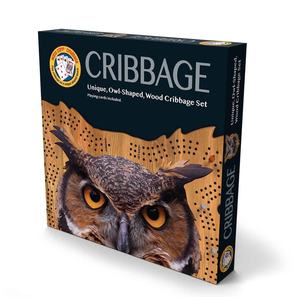 Tablero de Cribbage con forma de búho Madd Capp: Yo soy