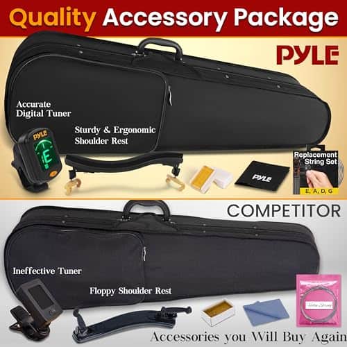 Violín de Madera Maciza Pyle, Tapa de Abeto y Lados de Arce - Imagen 5