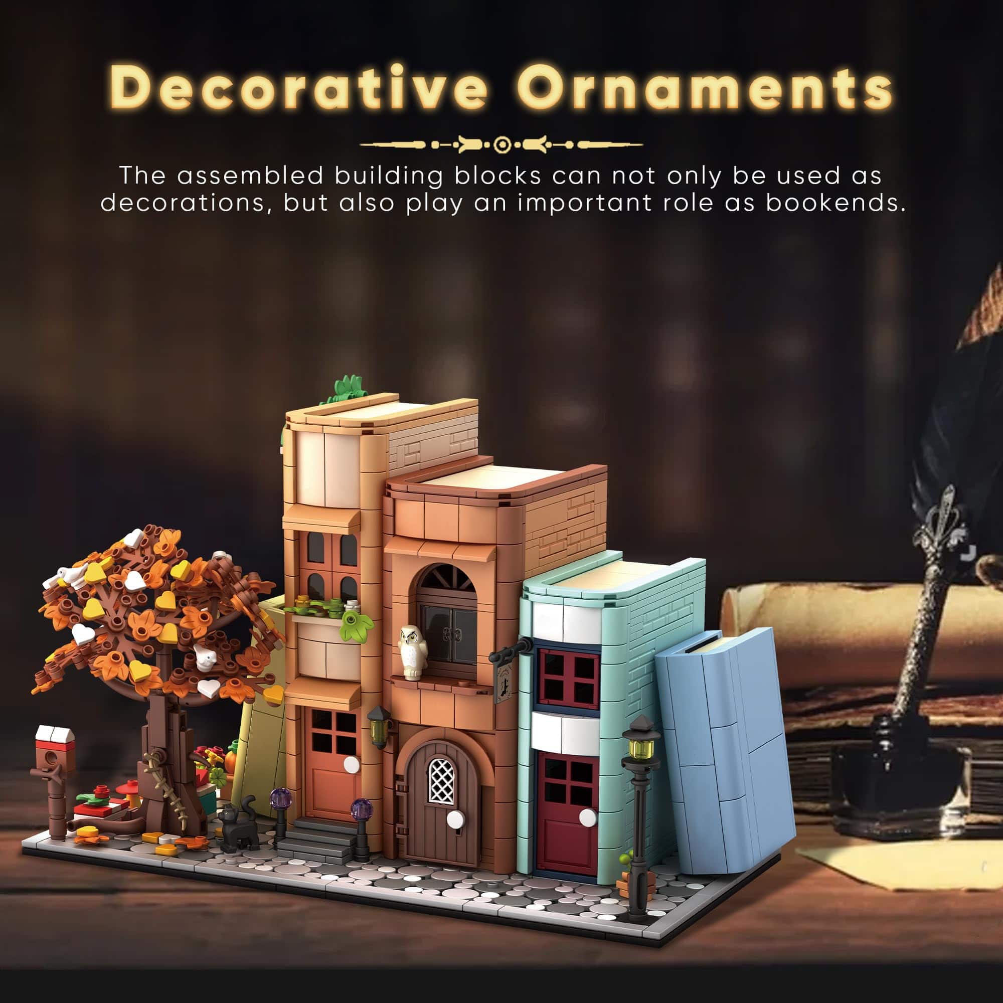 Kit de construcción de Casa Mágica Zylvoxia Bookend, - Imagen 8