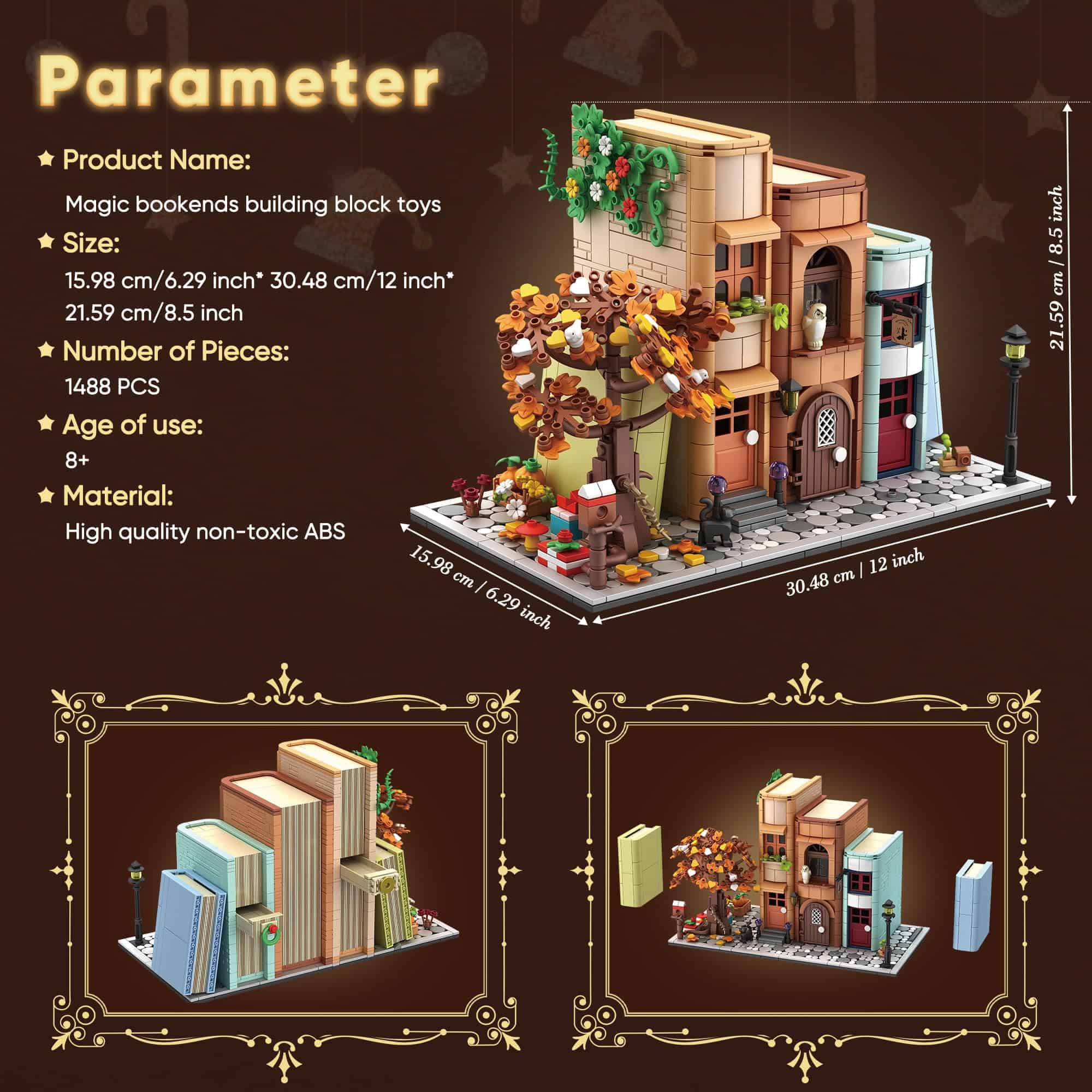 Kit de construcción de Casa Mágica Zylvoxia Bookend, - Imagen 5