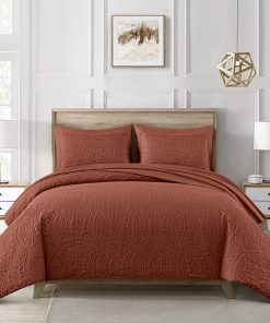 Chezmoi Collection Liam Terracotta Juego de Cama en Bolsa