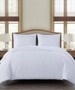 Chezmoi Collection Liam Juego de Cama Blanco Tamaño King -
