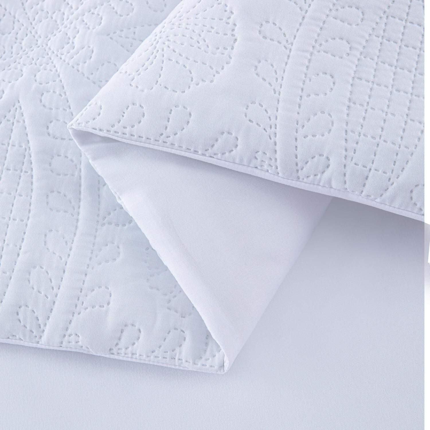 Chezmoi Collection Liam Juego de Cama Blanco Tamaño King - - Imagen 9