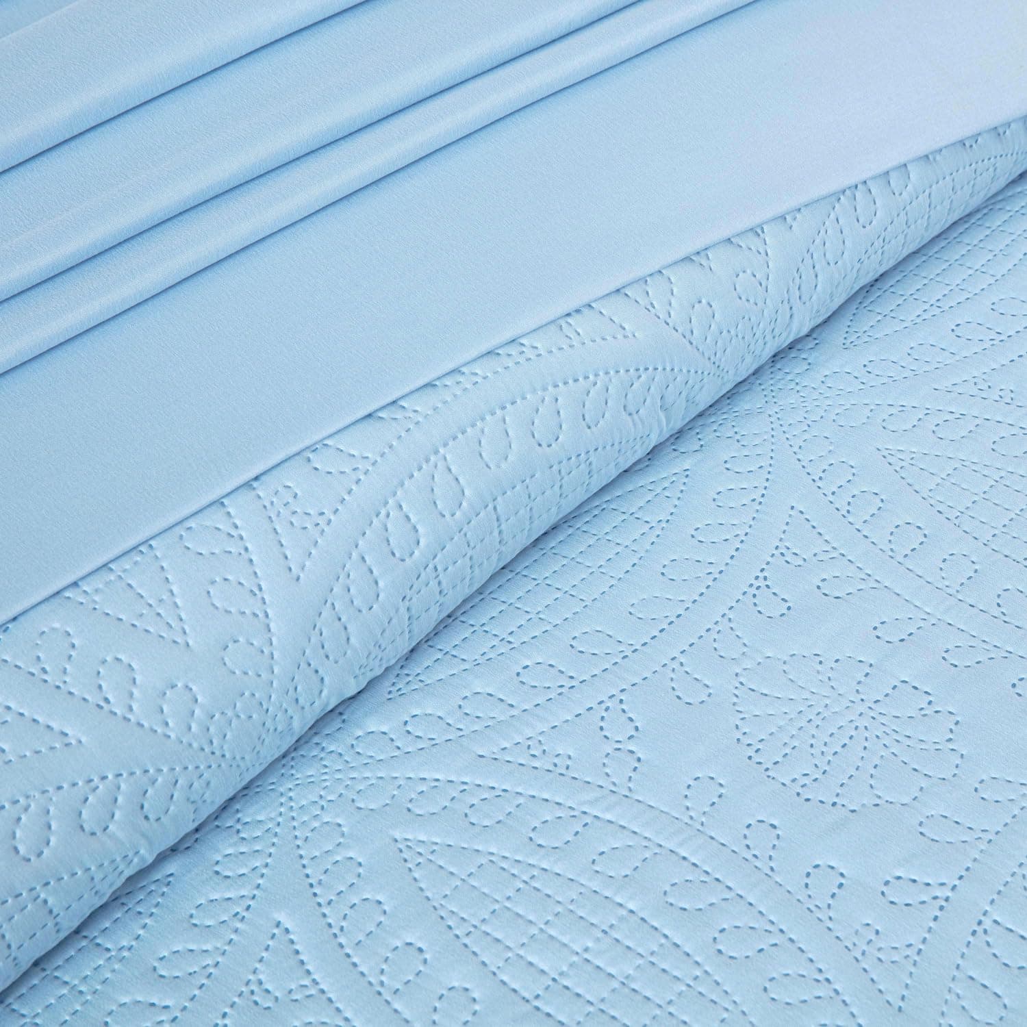 Juego de conforter Chezmoi Collection Liam Chambray Azul - Imagen 8