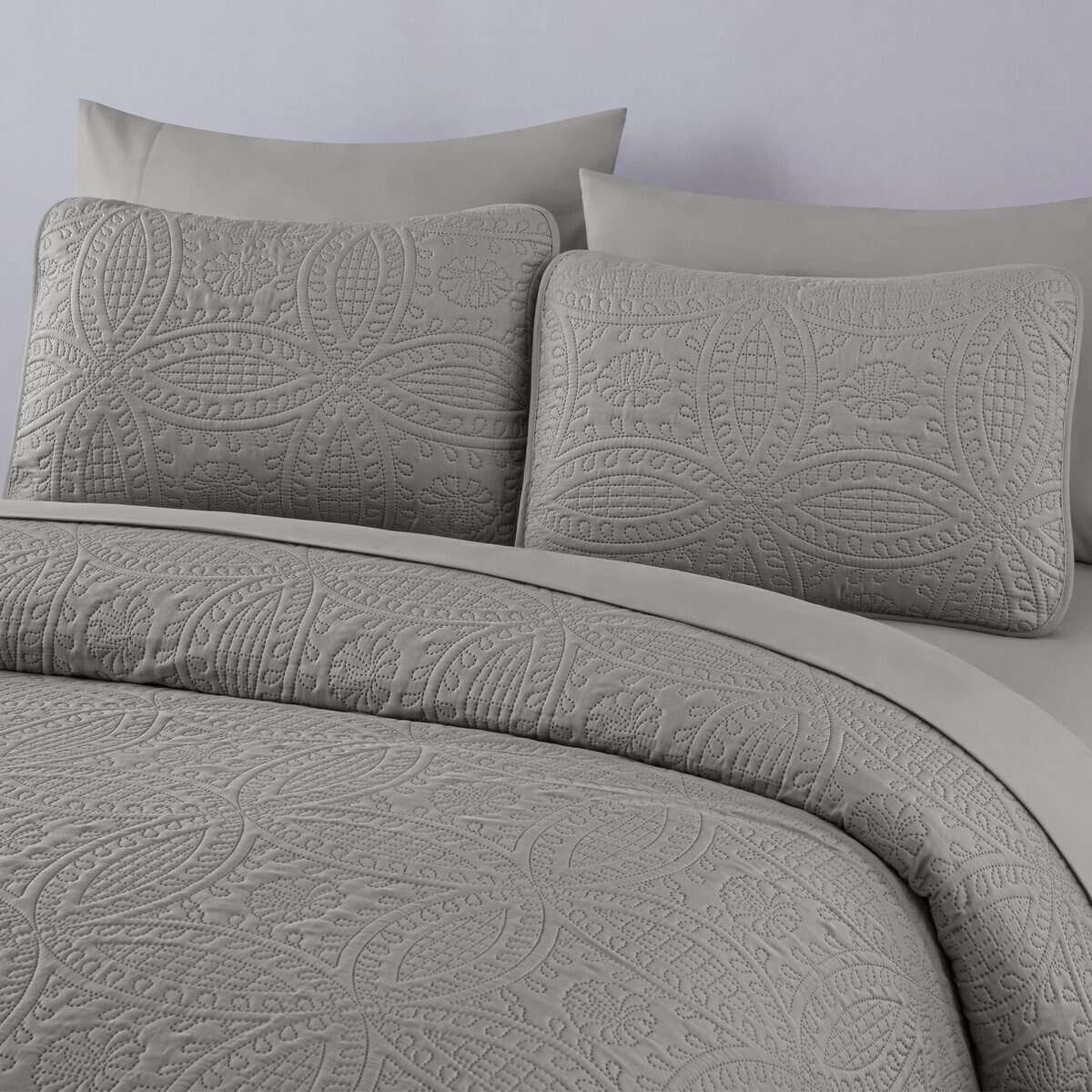 Juego de Cama con Edredón Chezmoi Collection Liam Gris - Imagen 4