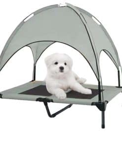 Cama para Perros al Aire Libre con Dosel Desmontable, Cama