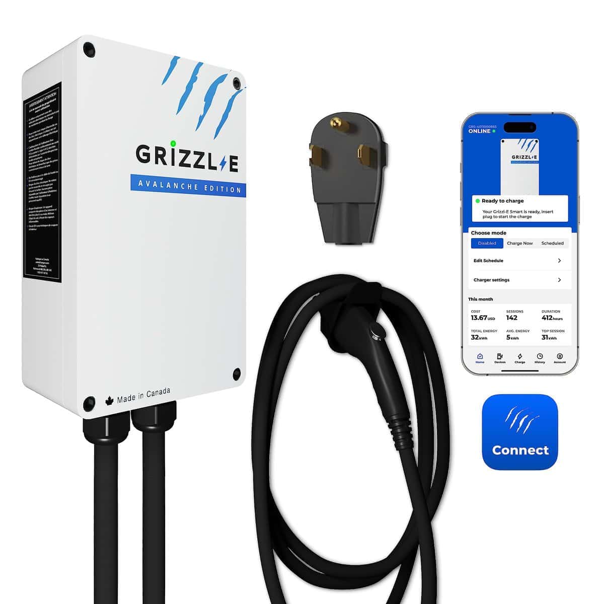 Cargador de Vehículos Eléctricos (EV) Grizzl-E Smart Level