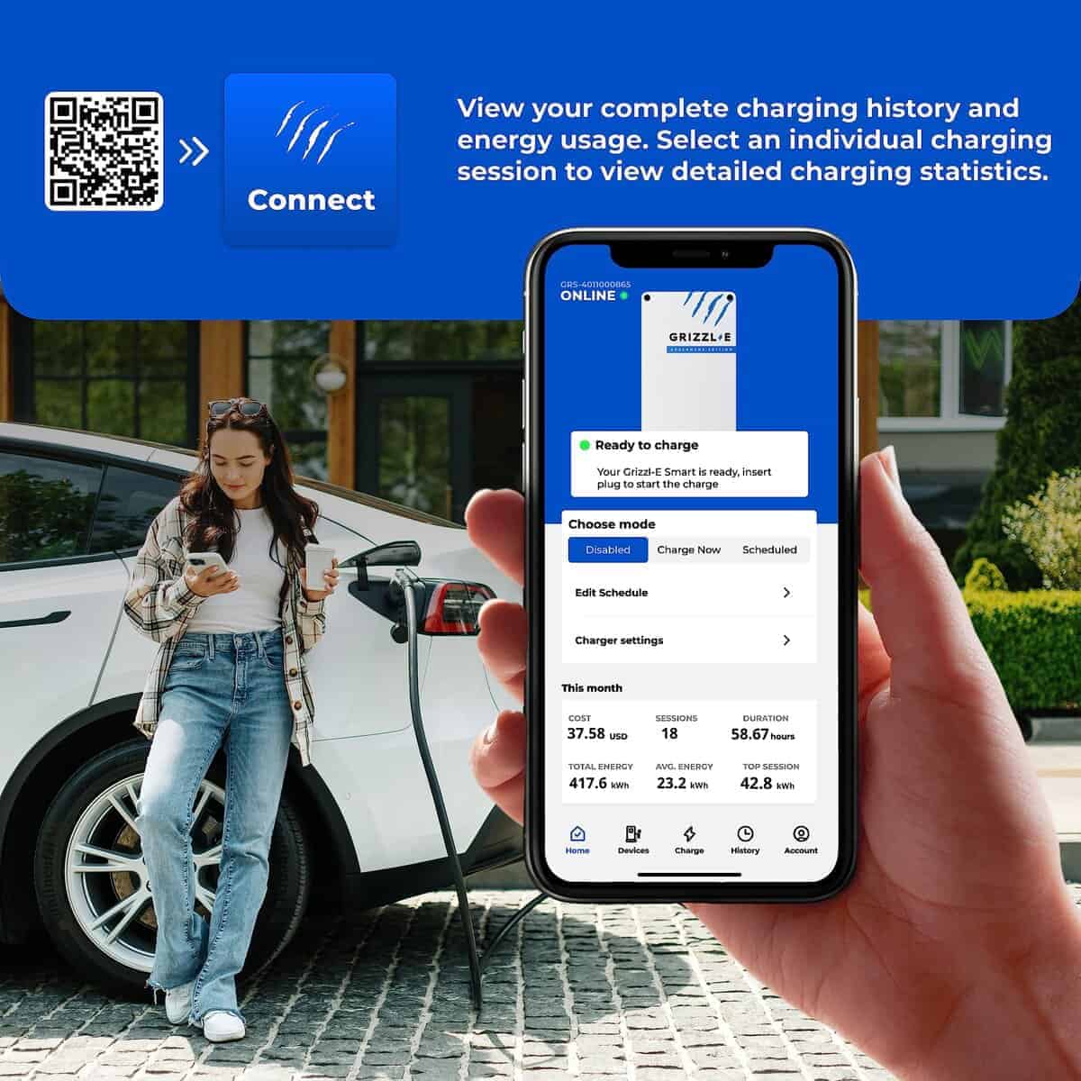 Cargador de Vehículo Eléctrico (EV) Grizzl-E -Negro - Imagen 7