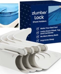 Sujetadores de sábanas Zlumber Lock mantienen las sábanas