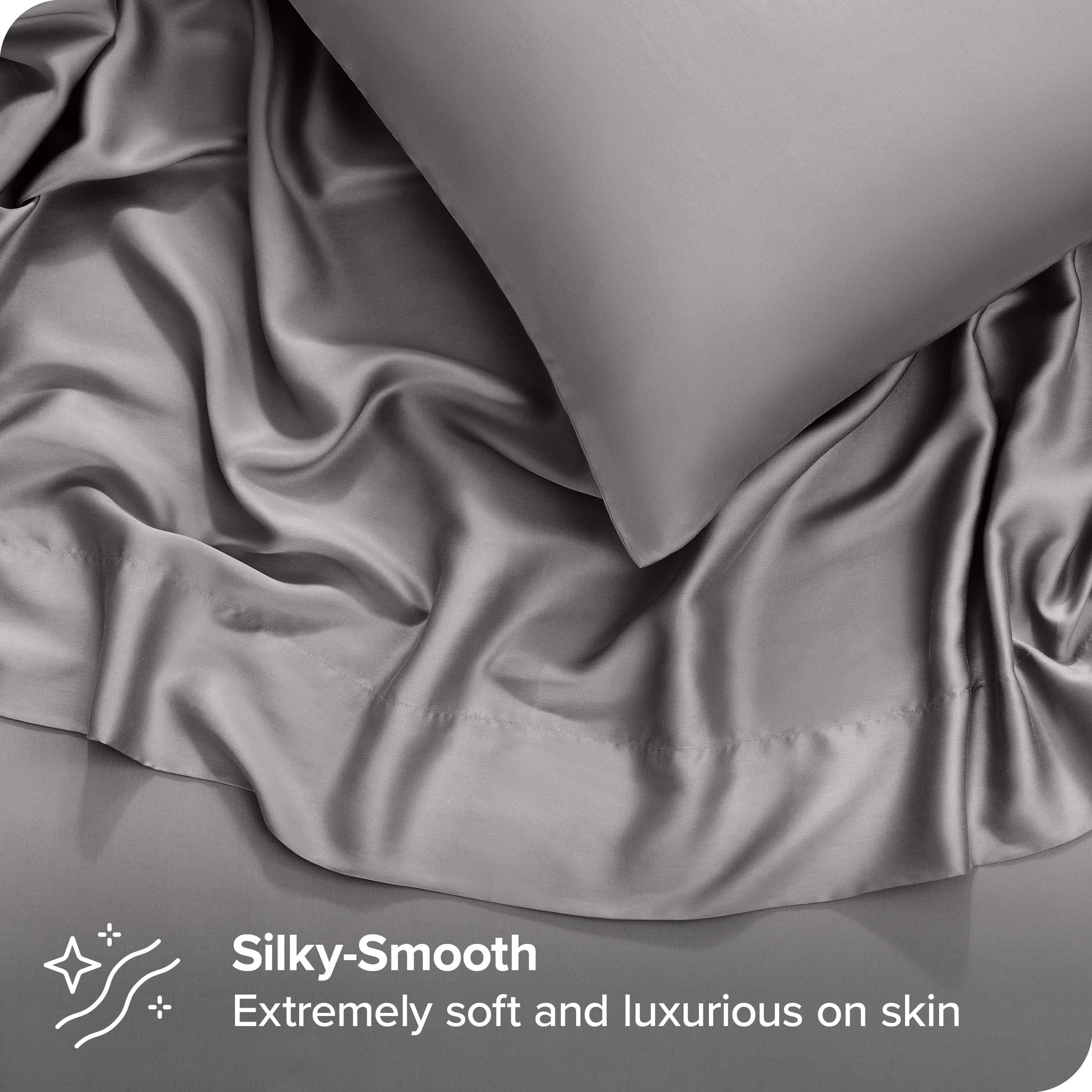 Juego de sábanas Bare Home Lyocell Tencel - -Gris Claro - Imagen 3