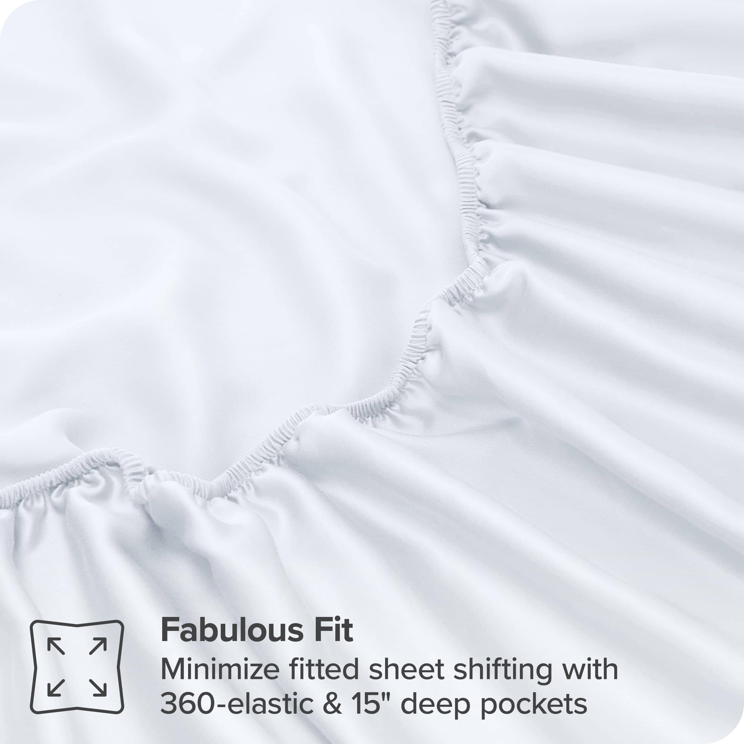 Juego de sábanas Bare Home Lyocell Tencel - -Blanco - Imagen 6