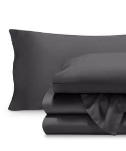 Juego de sábanas de lyocell Tencel Bare Home - -Gris hierro