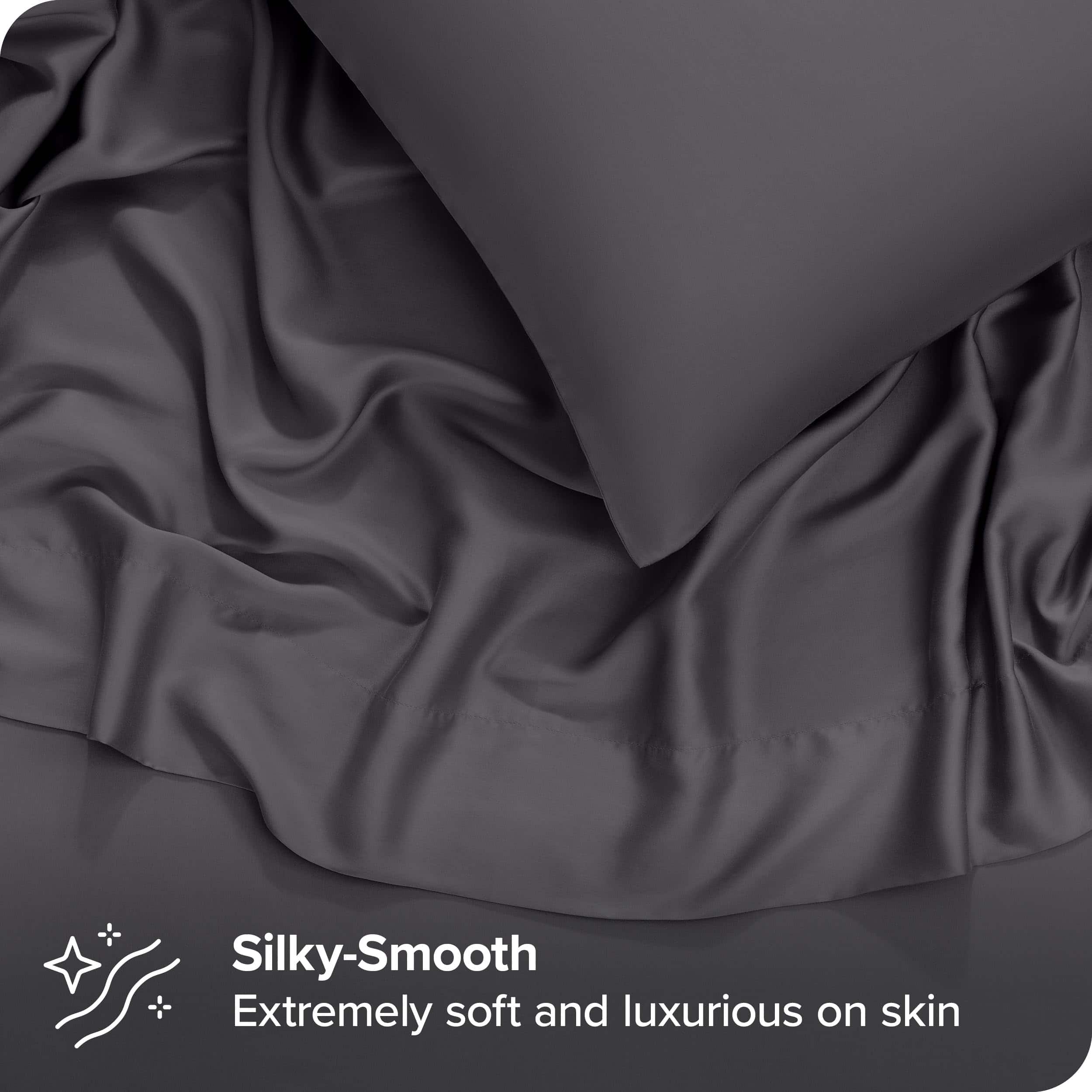 Juego de sábanas de lyocell Tencel Bare Home - -Gris hierro - Imagen 3