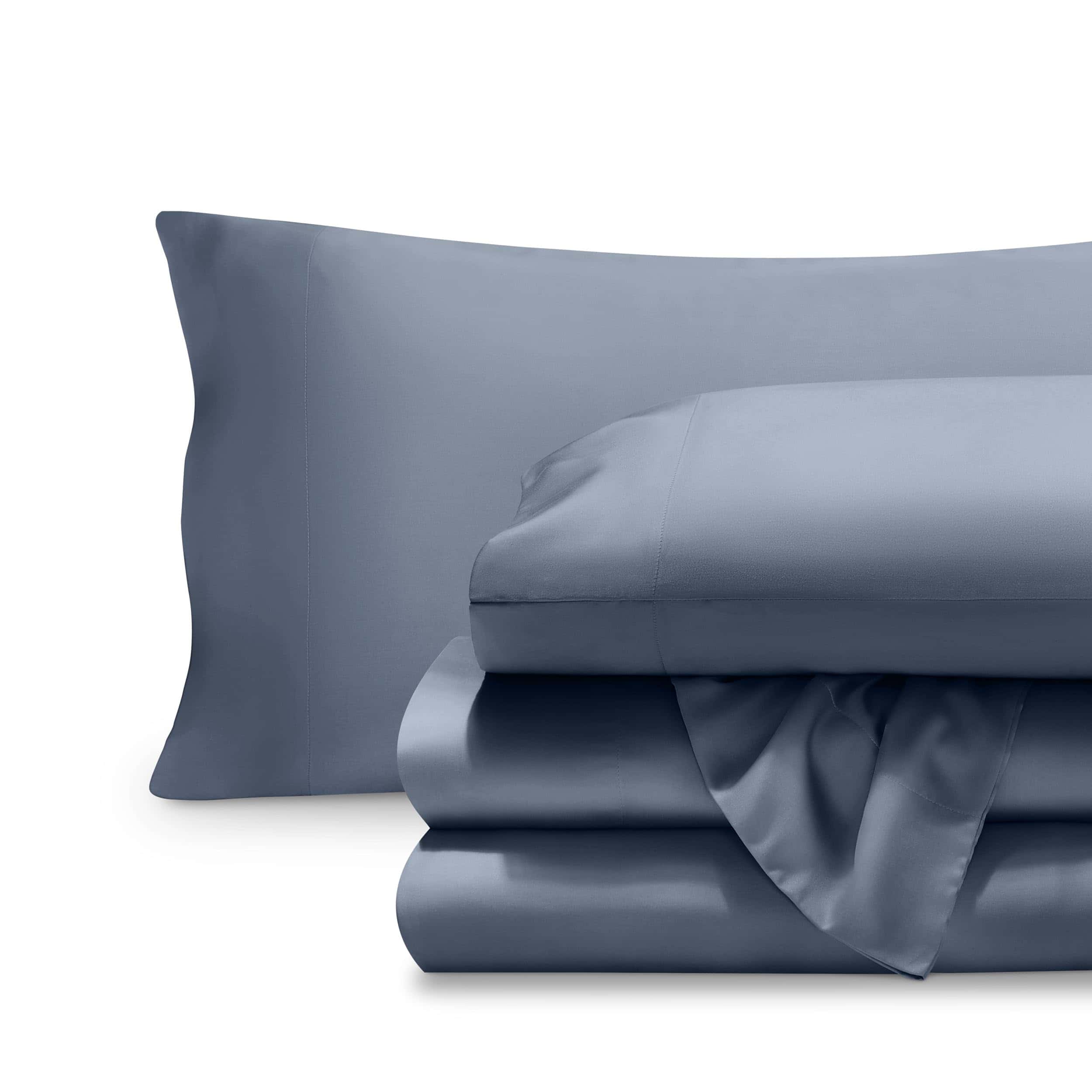 Juego de sábanas de lyocell Tencel Bare Home - -Índigo