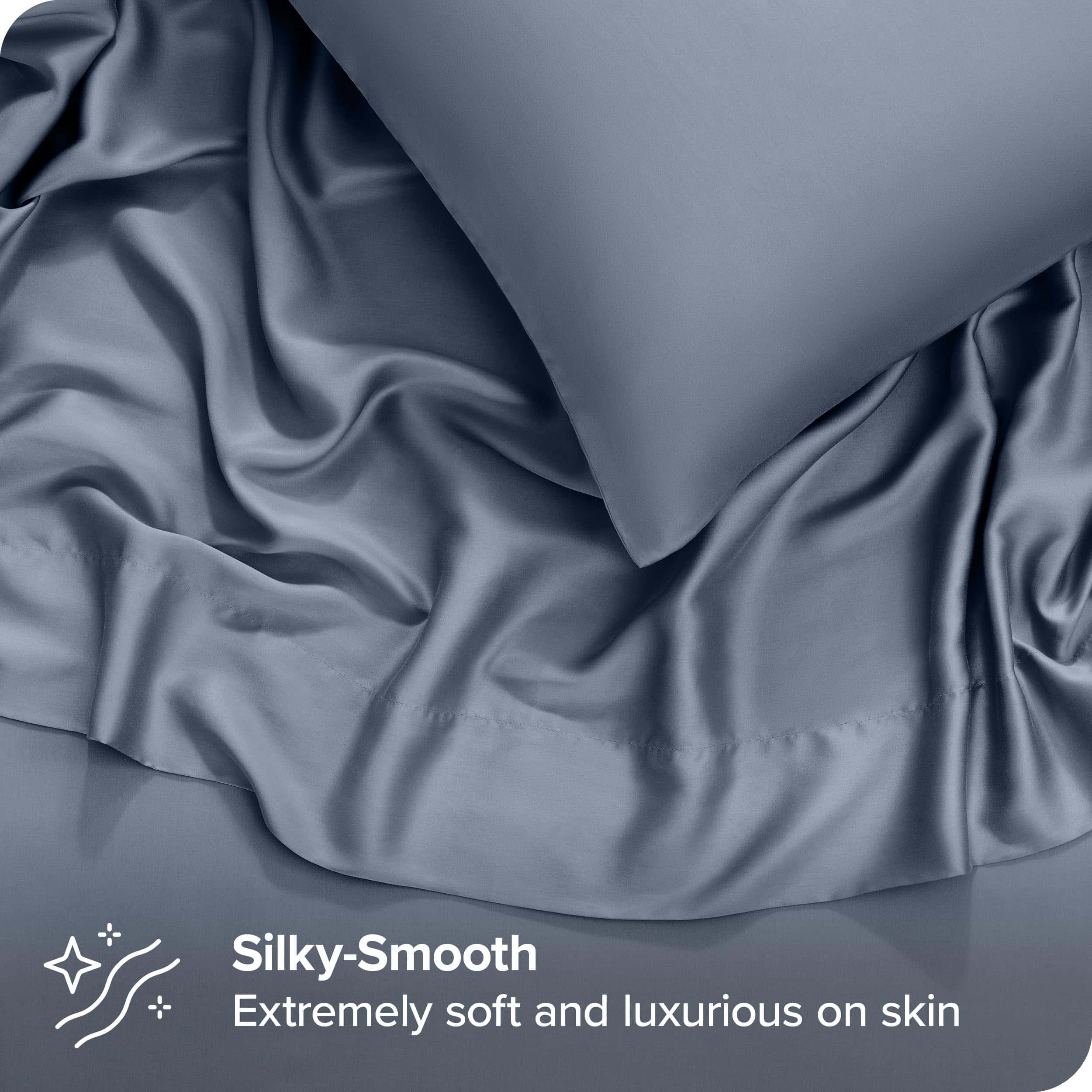 Juego de sábanas de lyocell Tencel Bare Home - -Índigo - Imagen 3