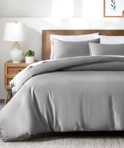 Juego de Funda de Edredón Bare Home -Gris Claro