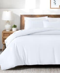 Juego de Funda de Edredón Bare Home -Blanco