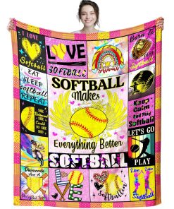 Cobijas de Softball Suaves para Niñas Niños 8-10-12,