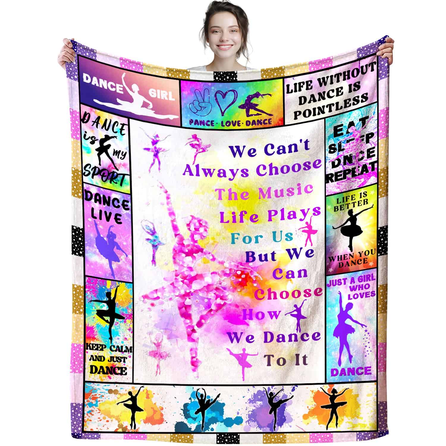 Manta de Baile Suave Cómoda para Cama Sofá Tema de Baile