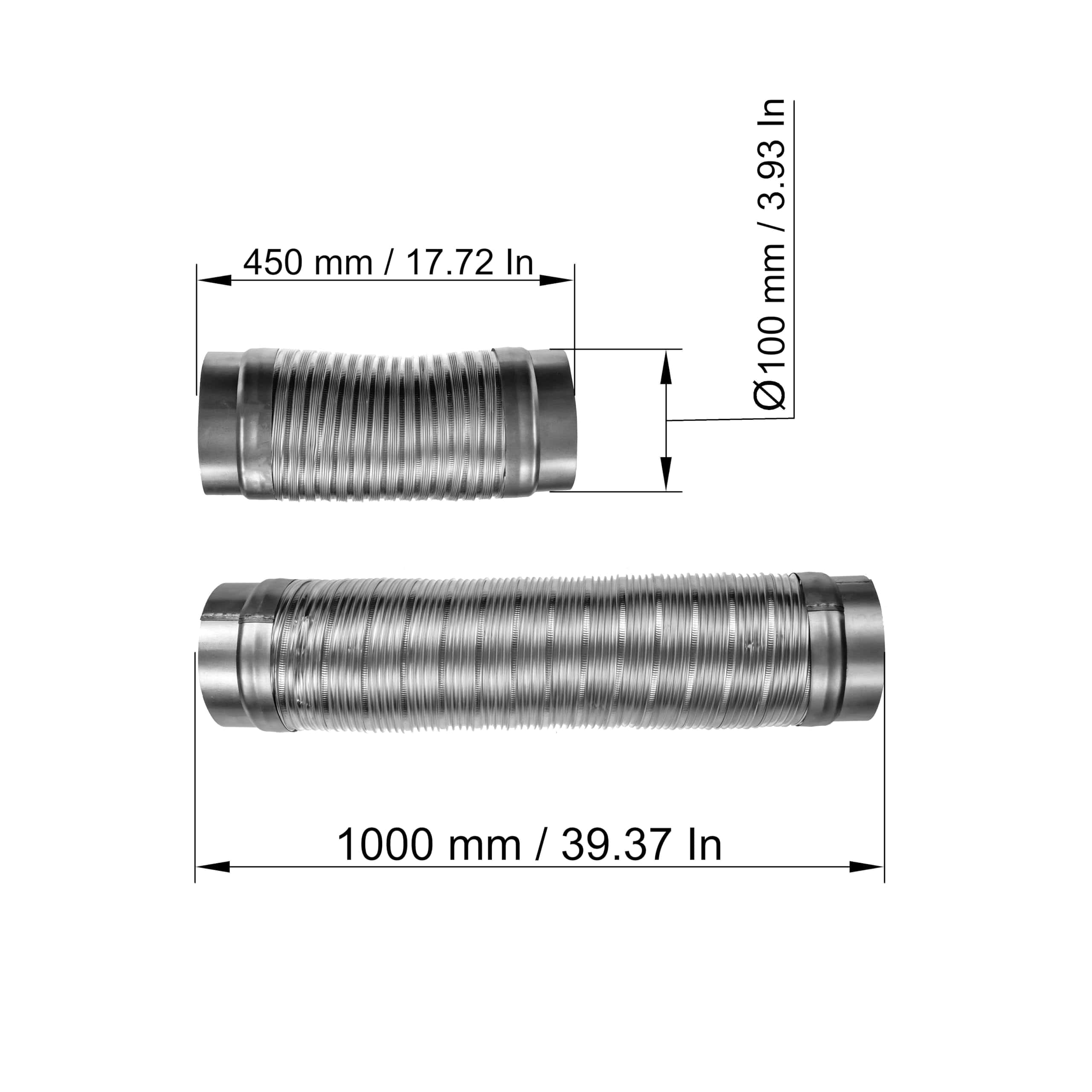 Ducto Flexible de 4" Pulgadas - Longitud de 1.48 a 3.28 - Imagen 8