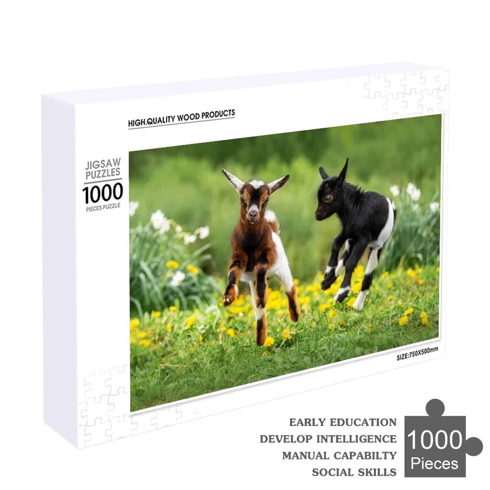 Rompecabezas para Adultos 1000 Piezas, Dos Pequeñas Cabras - Imagen 5