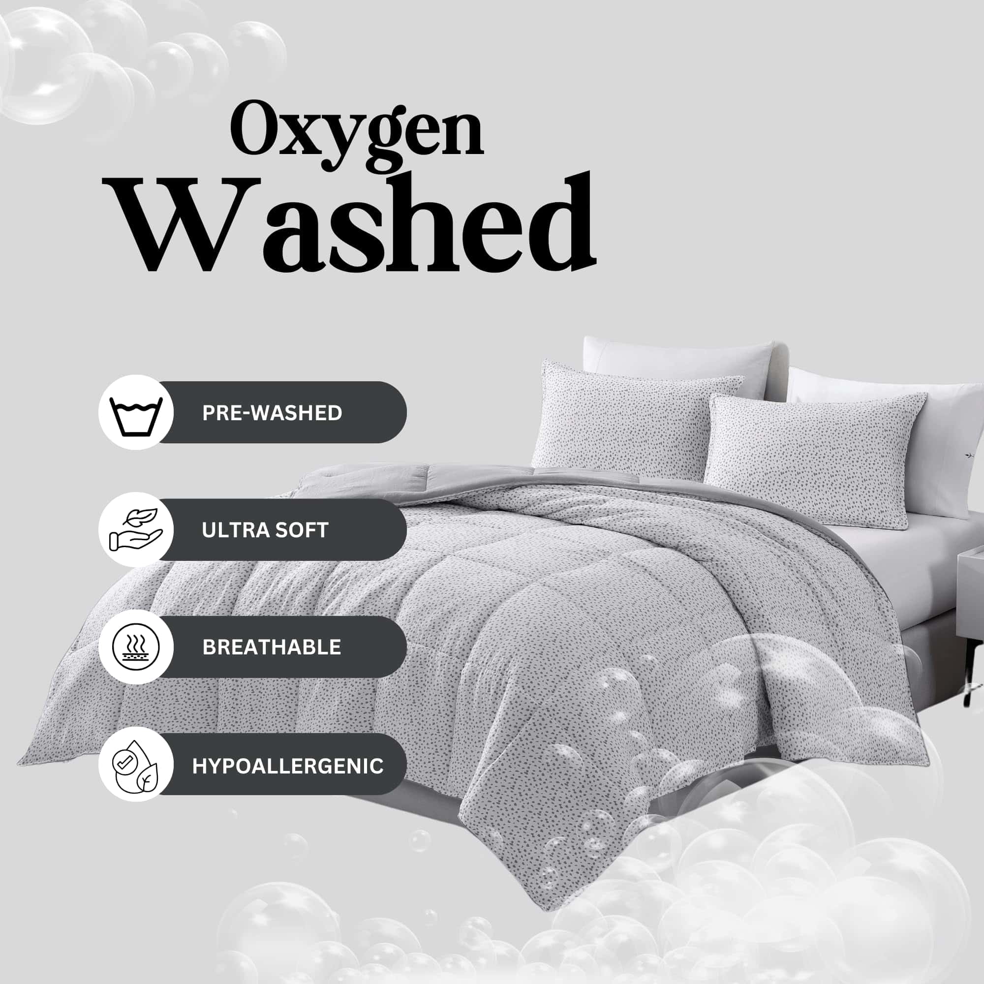 Juego de edredón tamaño King Casa Platino prelavado - - Imagen 4