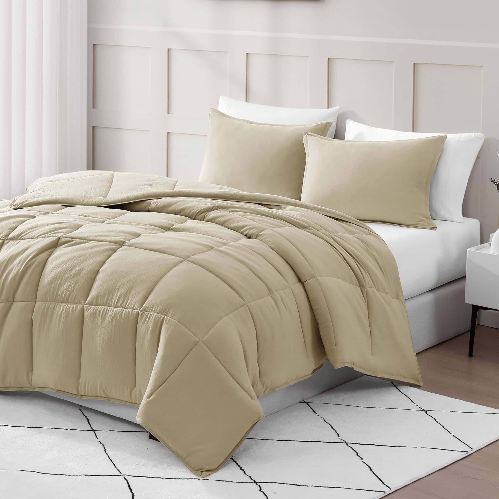 Set de Edredón King Size Pre-Lavado Casa Platino - Juego de