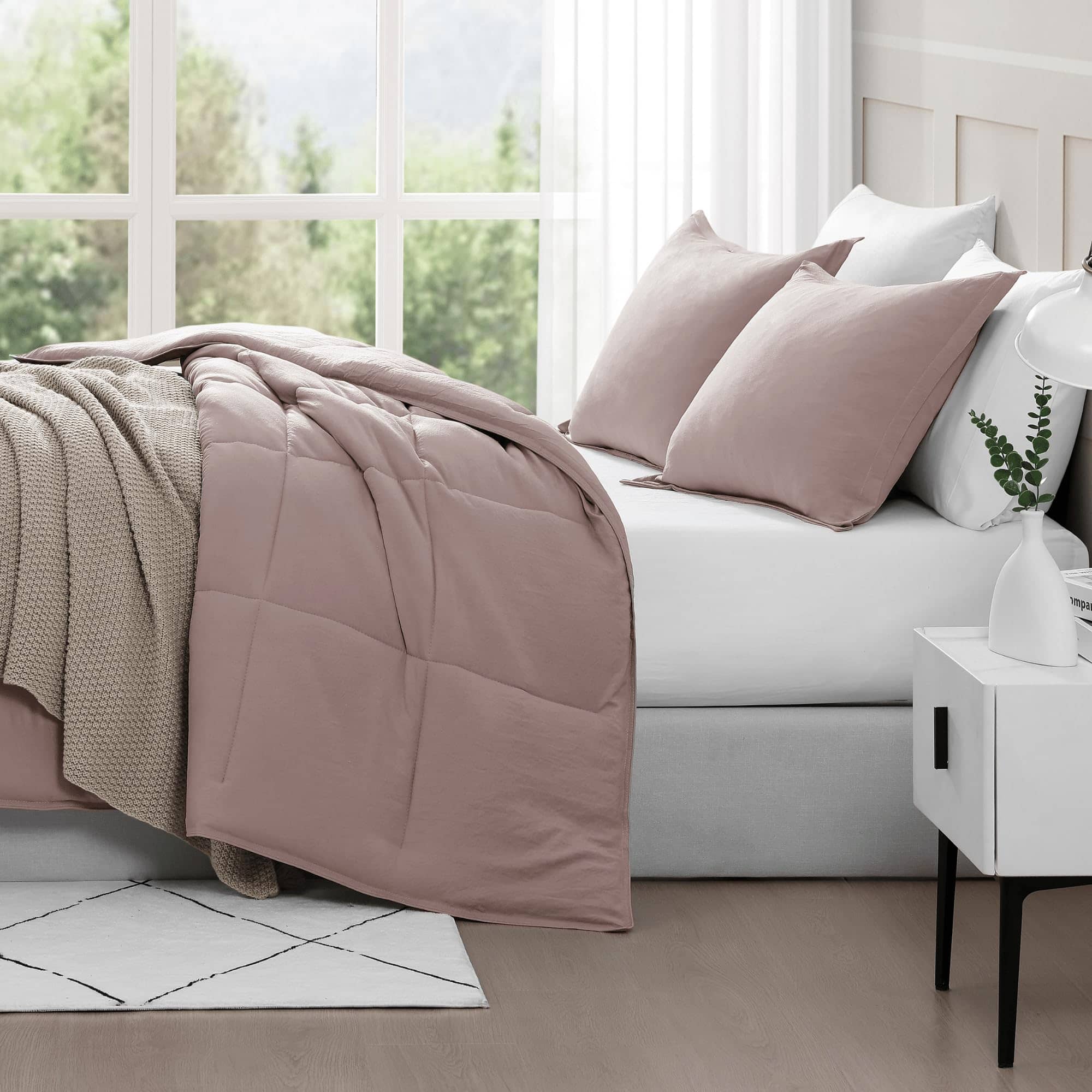 Set de Edredón Queen Size Casa Platino Pre-Lavado - - Imagen 9