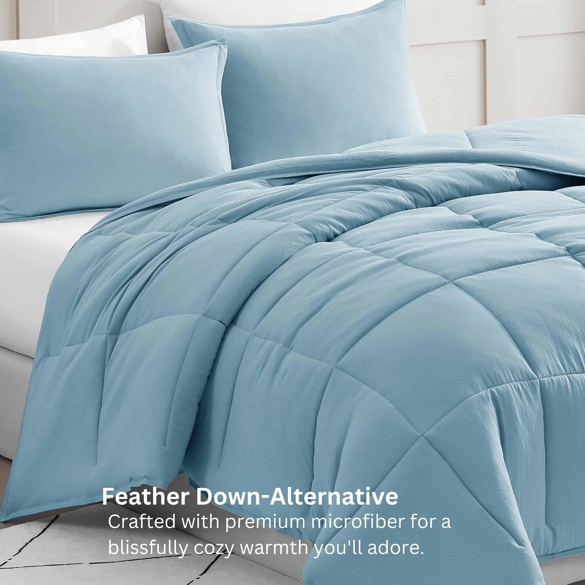 Juego de Edredón Queen Size Pre-Lavado Casa Platino - - Imagen 5