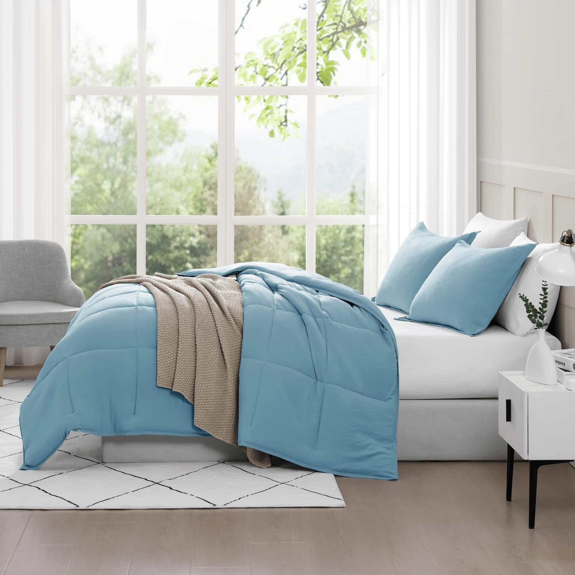 Juego de Edredón Queen Size Pre-Lavado Casa Platino - - Imagen 6